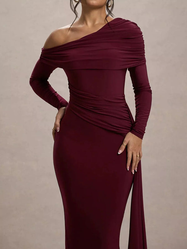 One-Shoulder Ruched Maxi Dress - product image 2