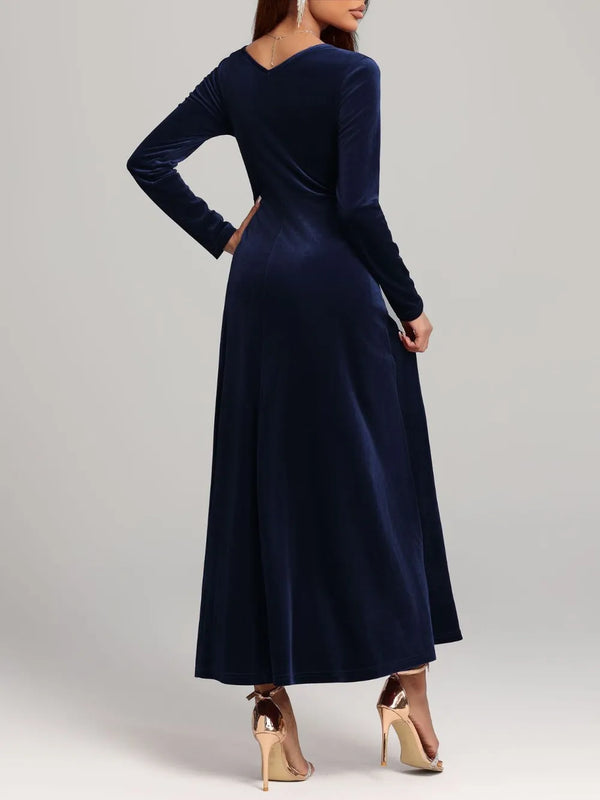 Square Neck Long Sleeve Velvet Dress - product image 10