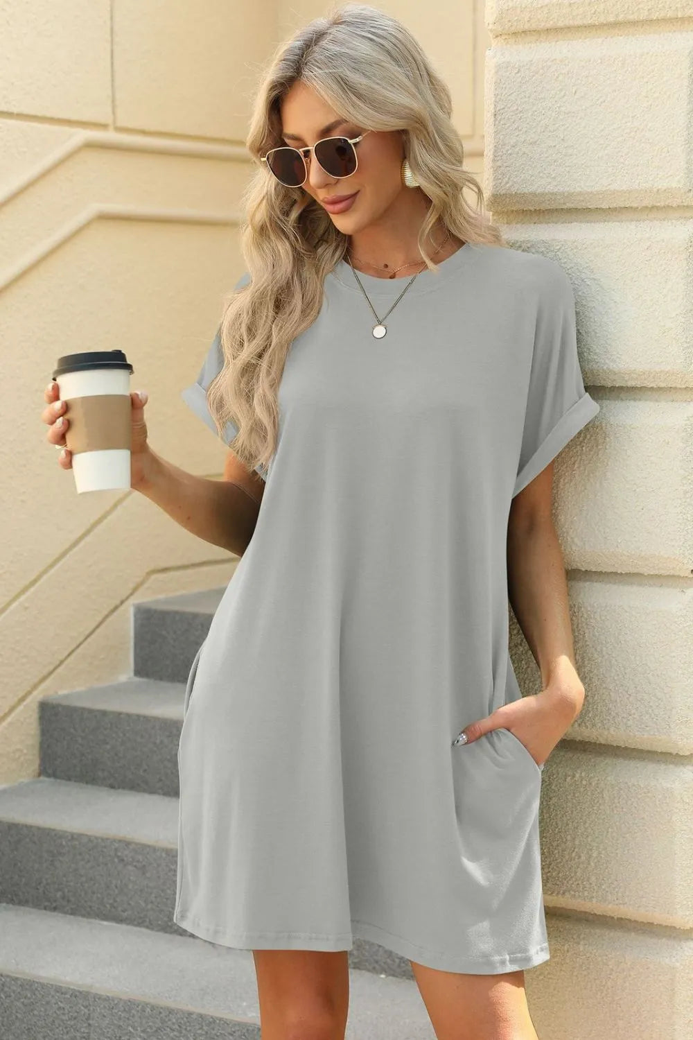 Florira Short Sleeve Mini Dress with Pockets - product image 31