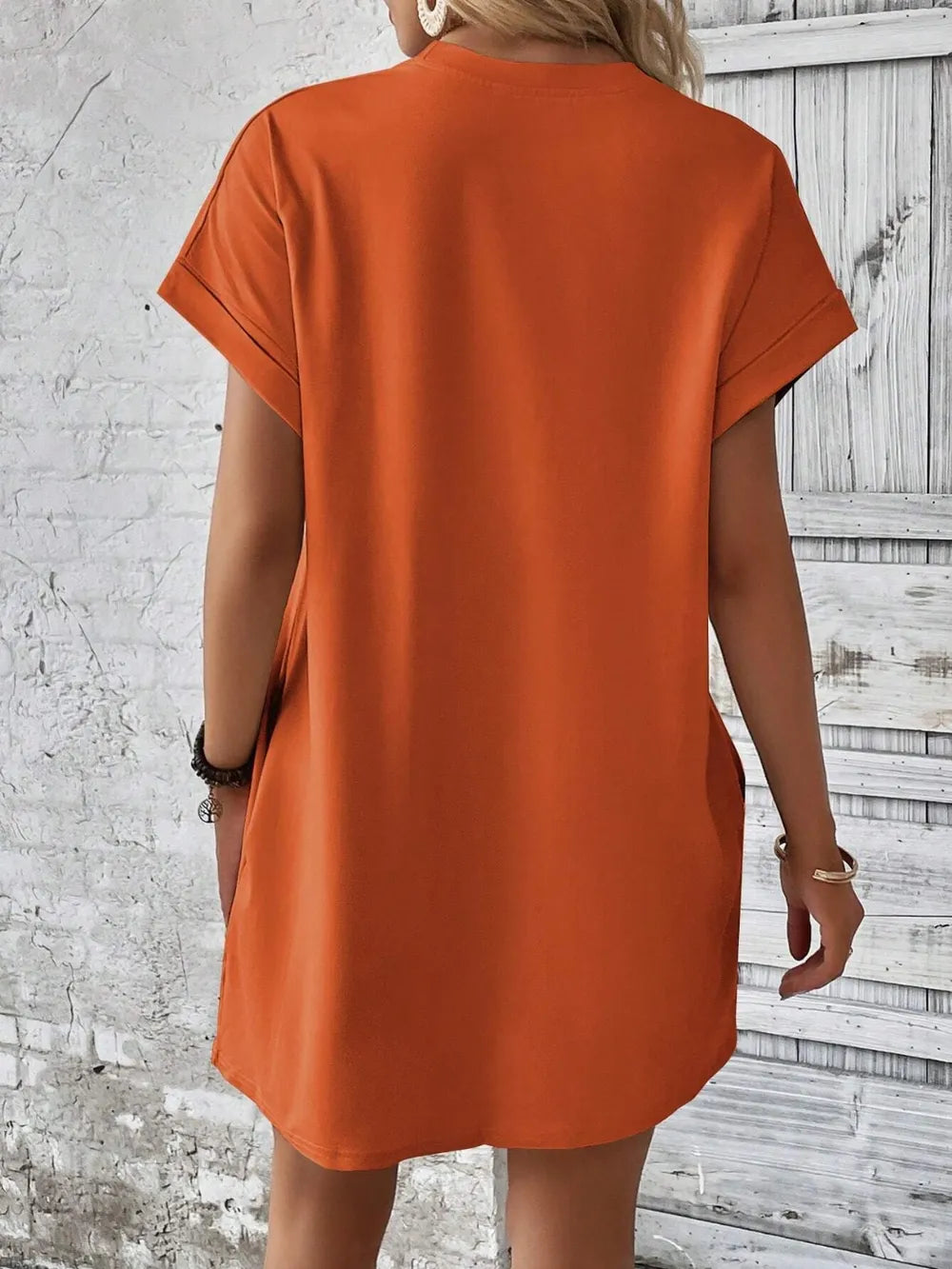 Round Neck Short Sleeve Mini Dress - product image 15