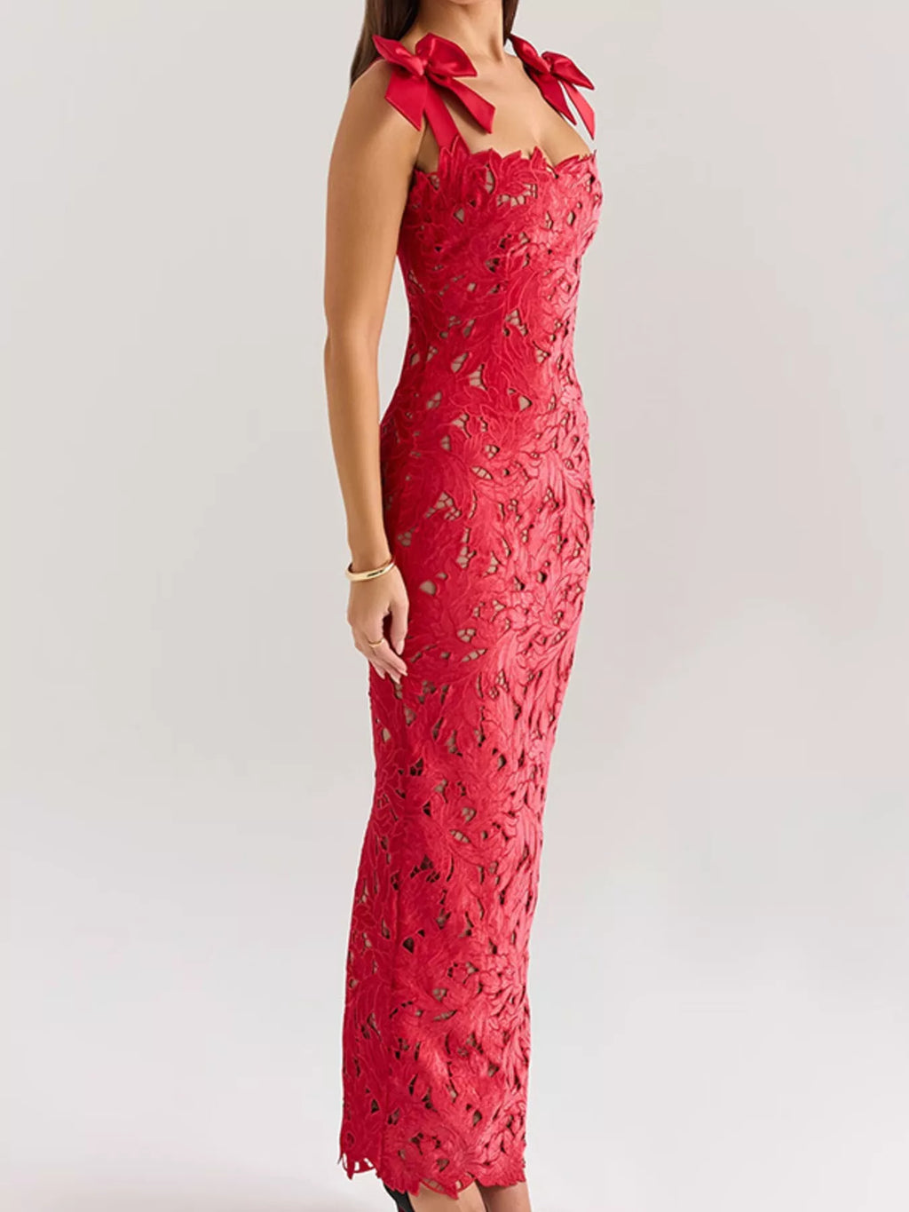 Slit Tie Shoulder Maxi Dress - product image 9