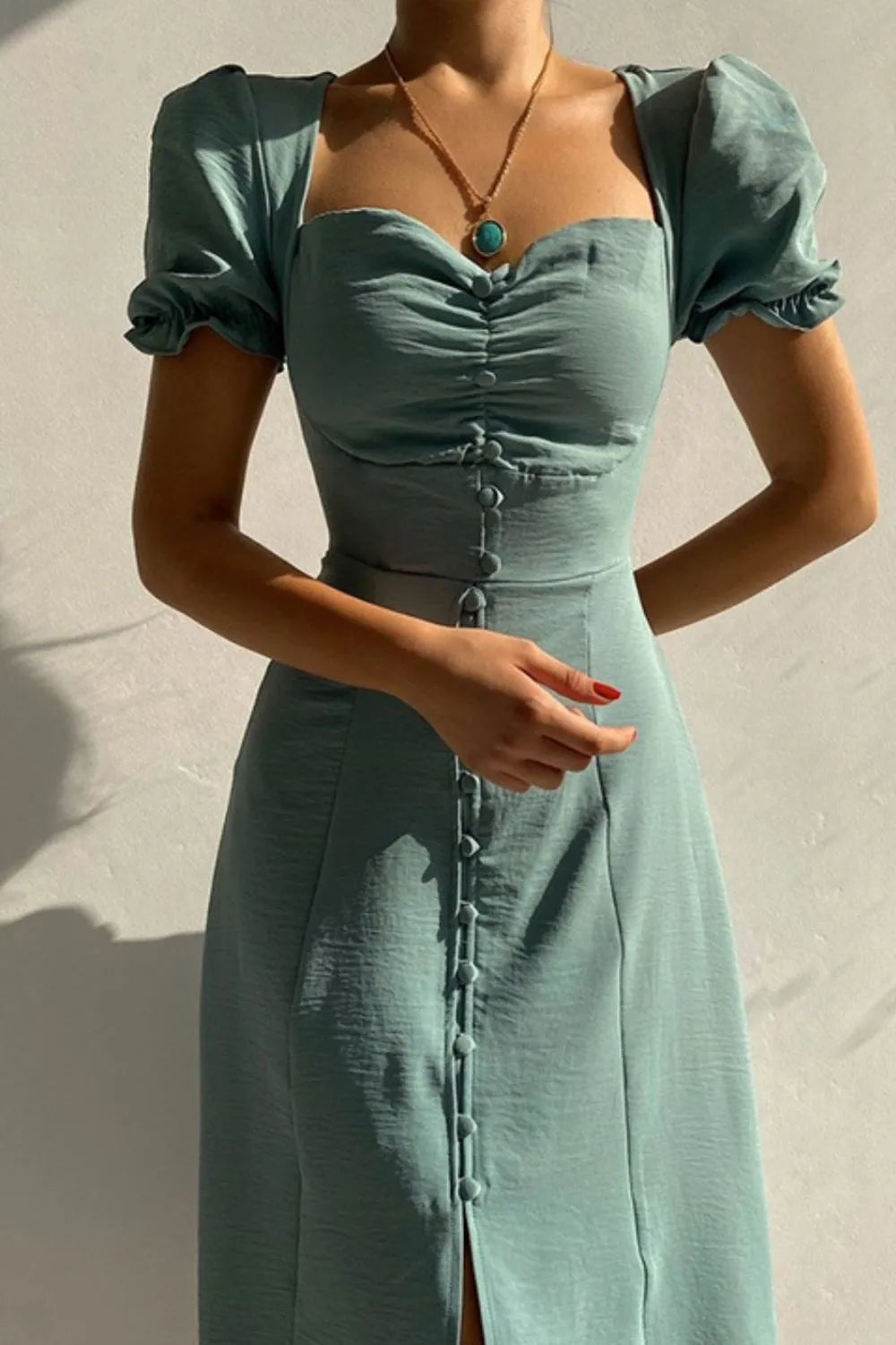 Sweetheart Neck Short Sleeve Dress - product image 16