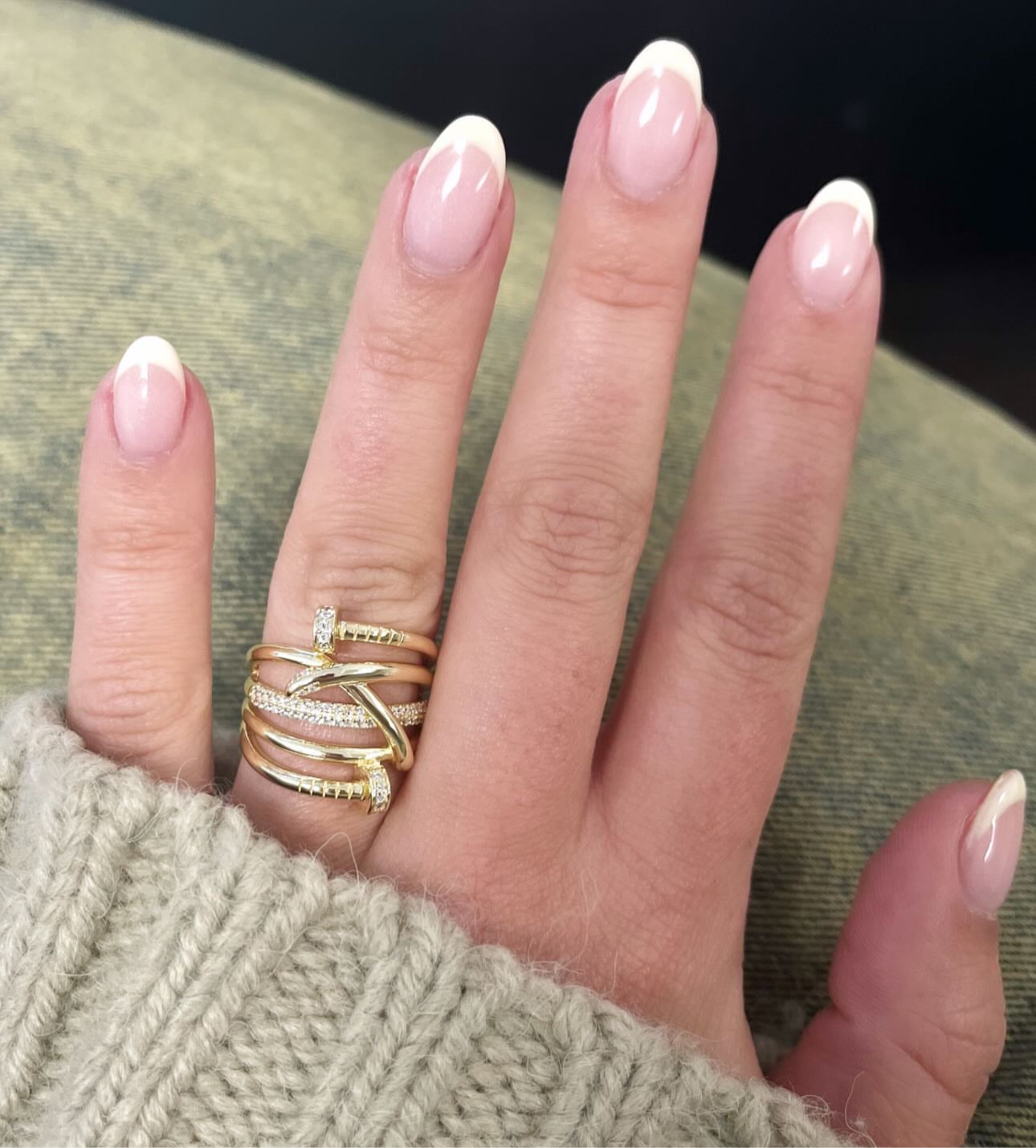 Sabrina Pave Nail Ring Secondary image