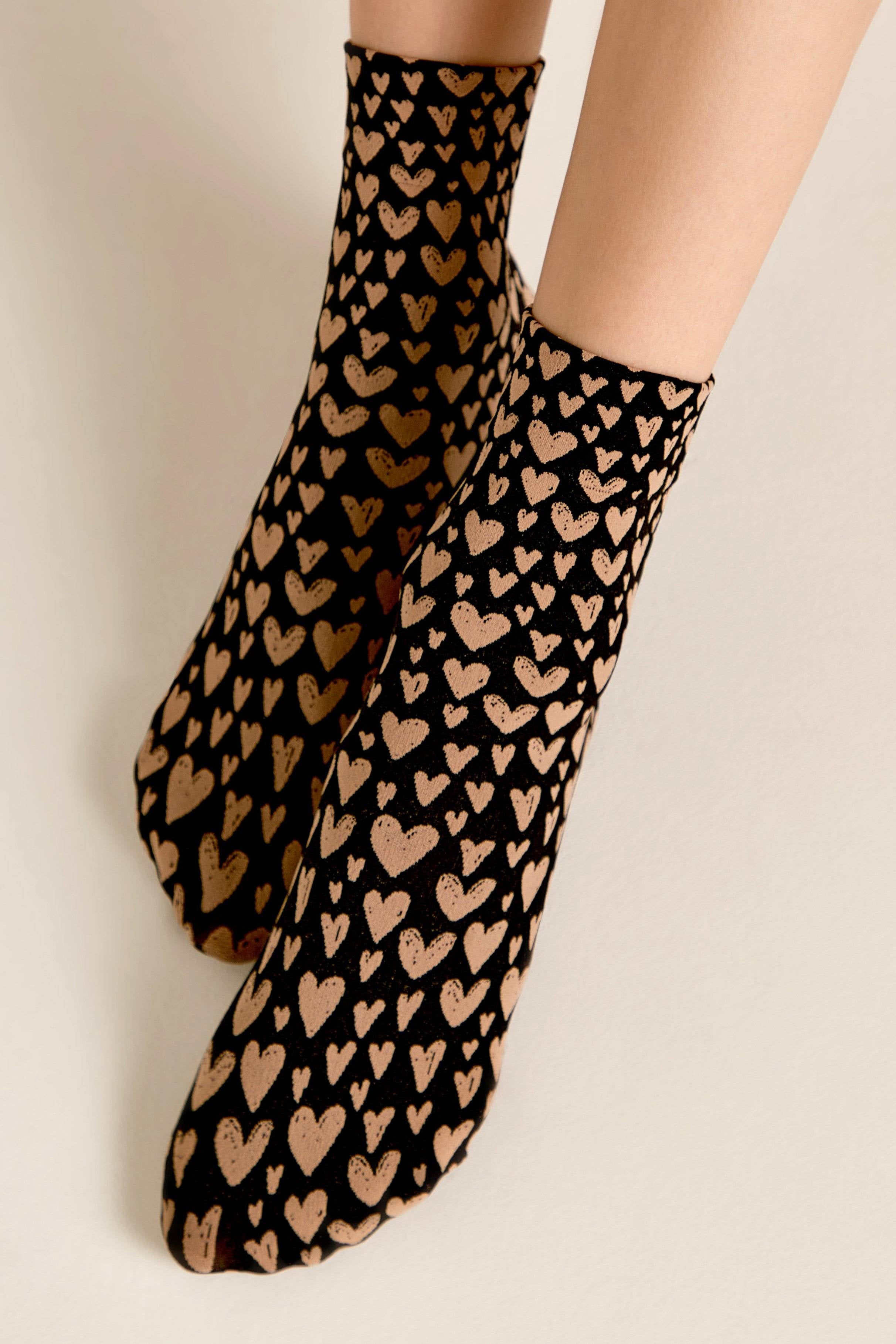Socks Conte Fantasy - Heart Pattern Secondary image