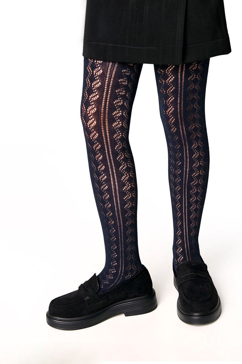Conte-Kids Cotton Tights Miss 617 - Lace Pattern Main image