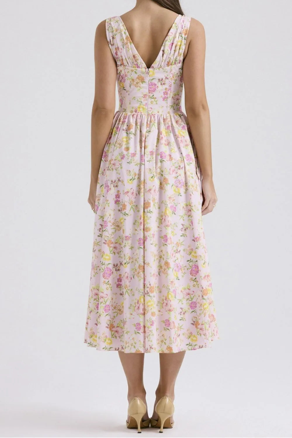 Floral V-Neck Sleeveless Midi Dress with Pockets - product image 11