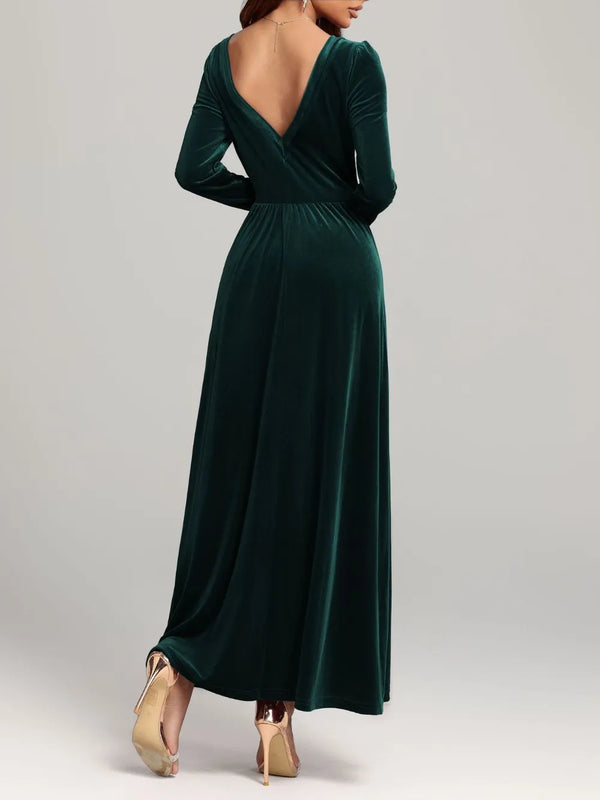 Velvet Square Neck Long Sleeve Dress - product image 7