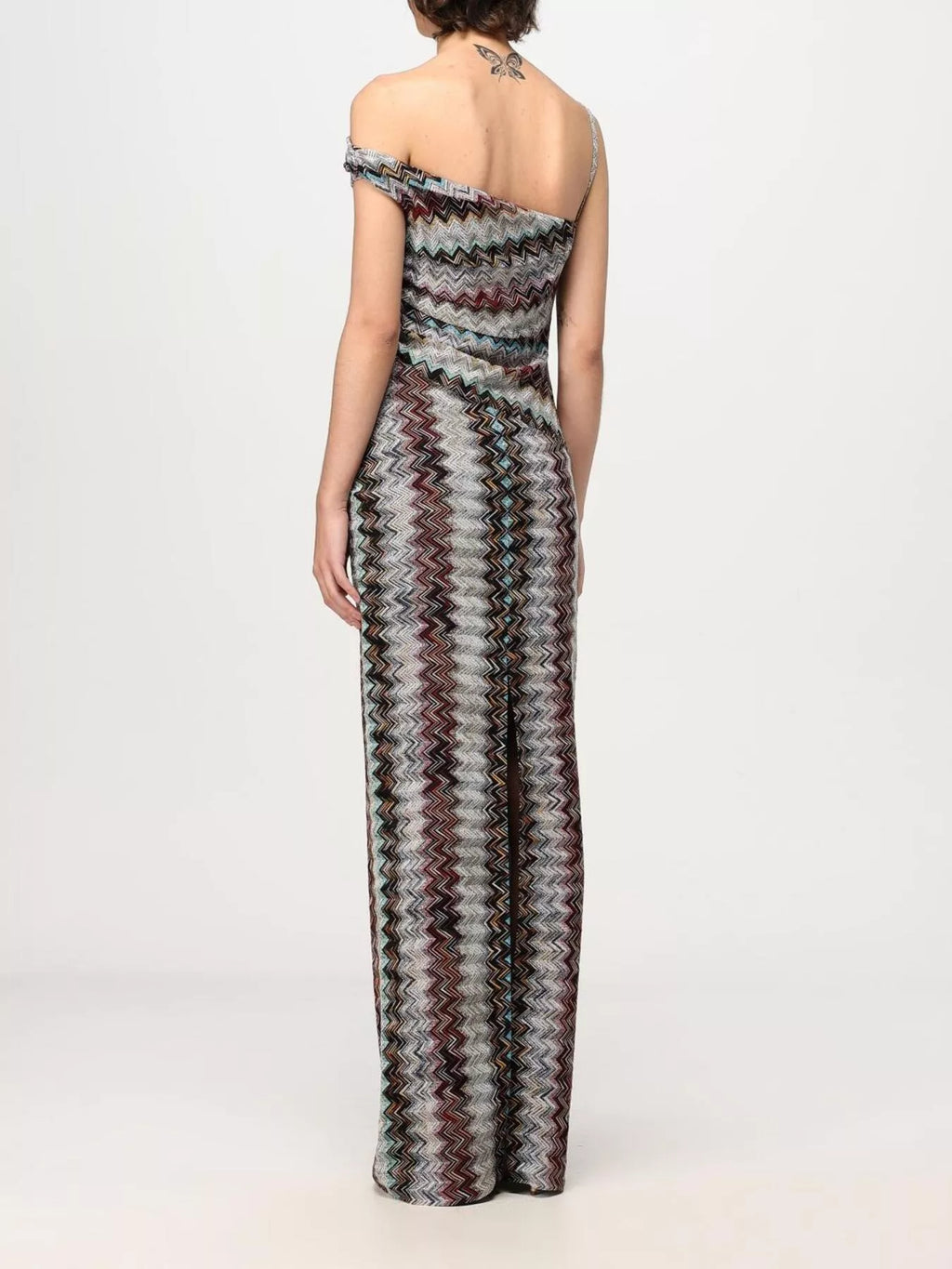One-Shoulder Zigzag Knit Maxi Dress - product image 7