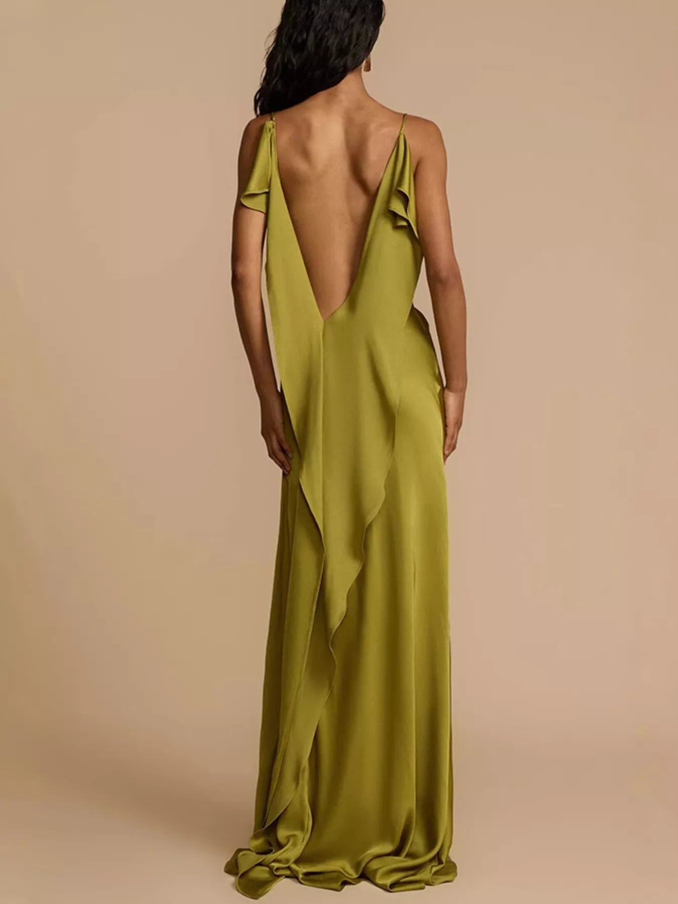 Satin Cowl Neck Slit Maxi Dress - product image 7