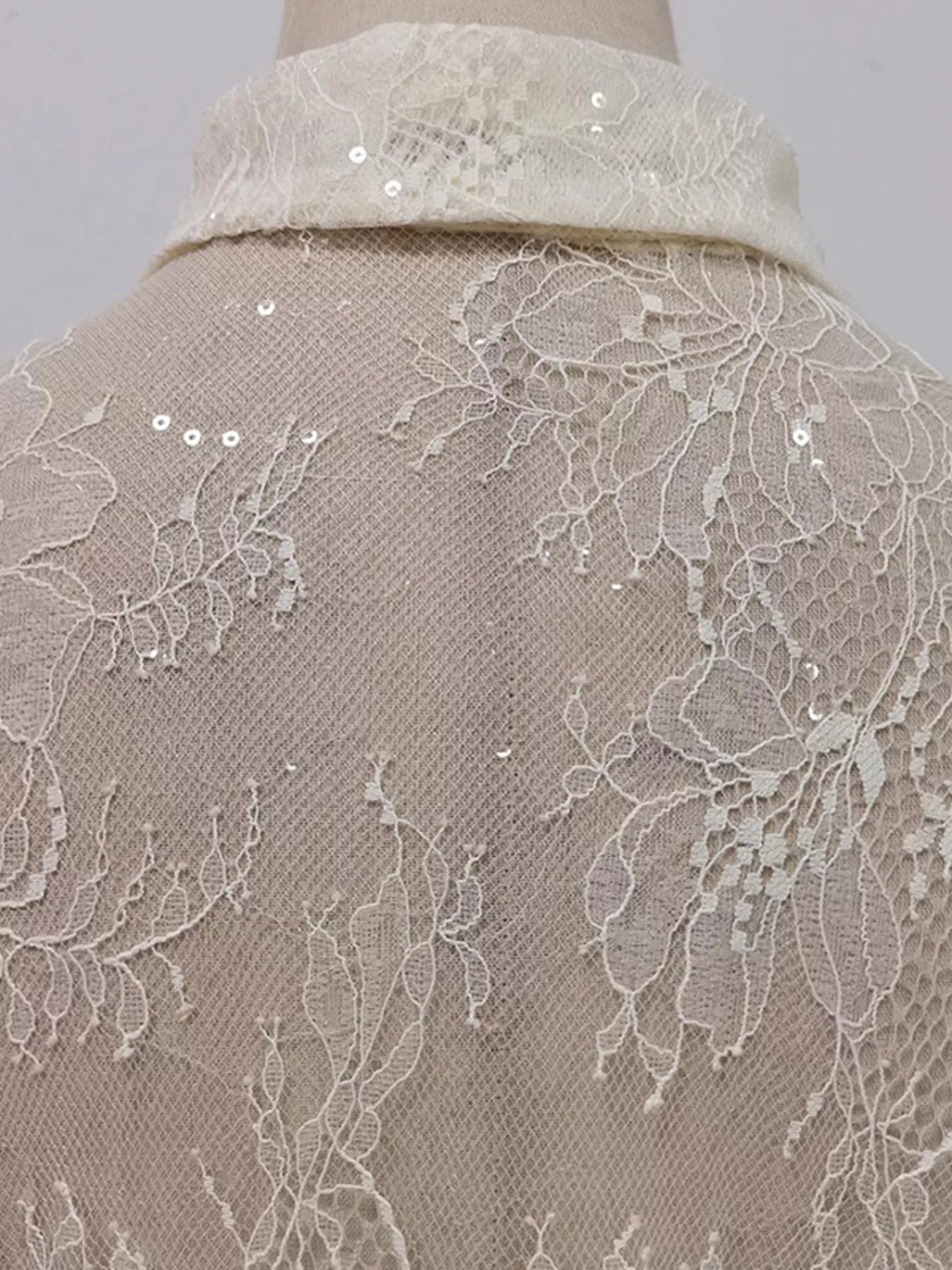 Ruffled Hem Lace Long Sleeve Dress - product image 6