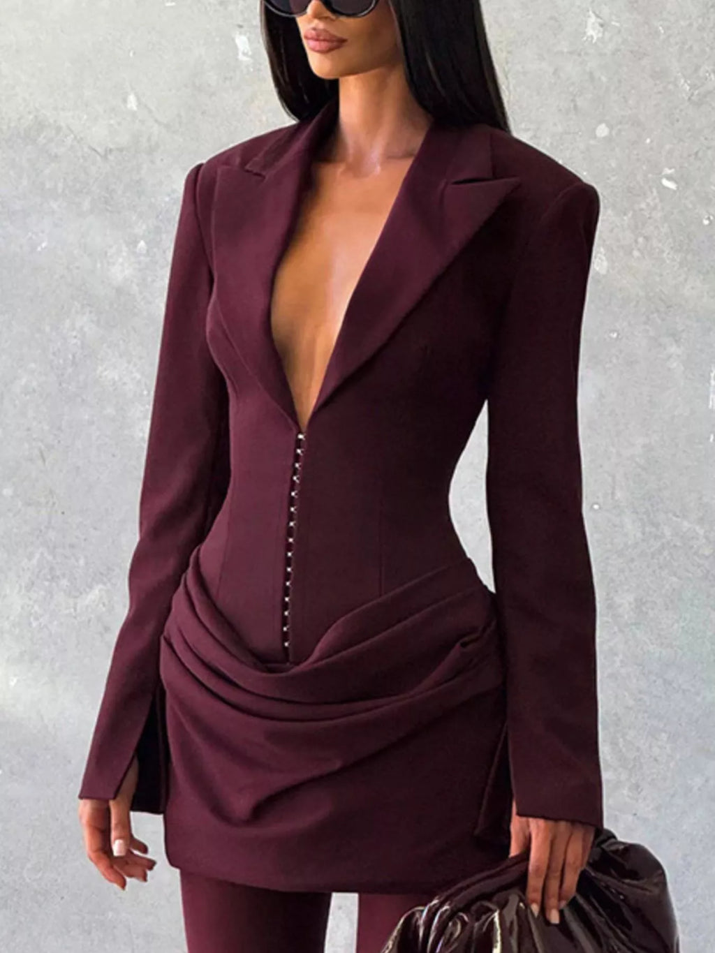 Blazer-Style Long Sleeve Mini Dress - product image 14