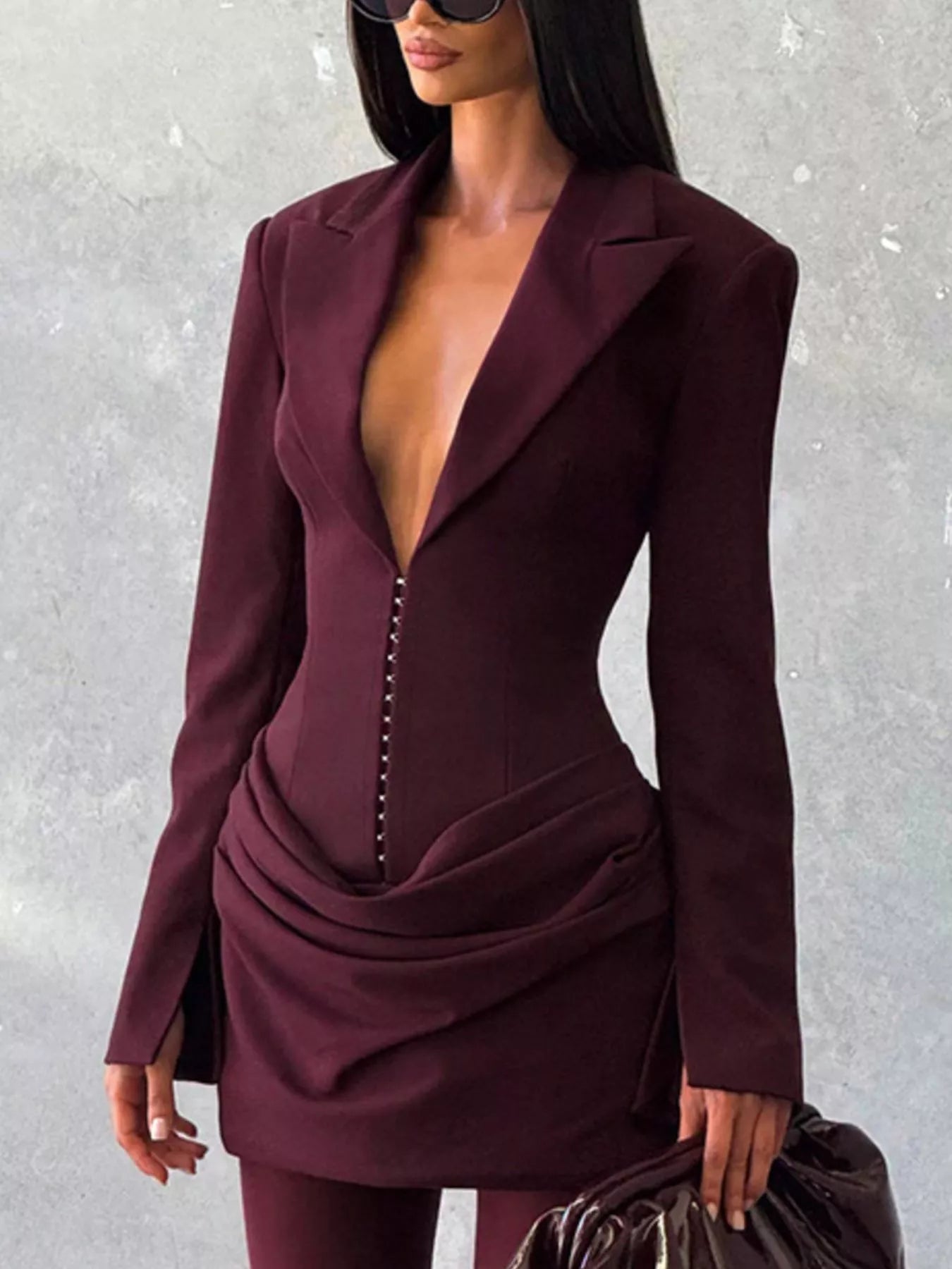 Blazer-Style Long Sleeve Mini Dress - product image 14