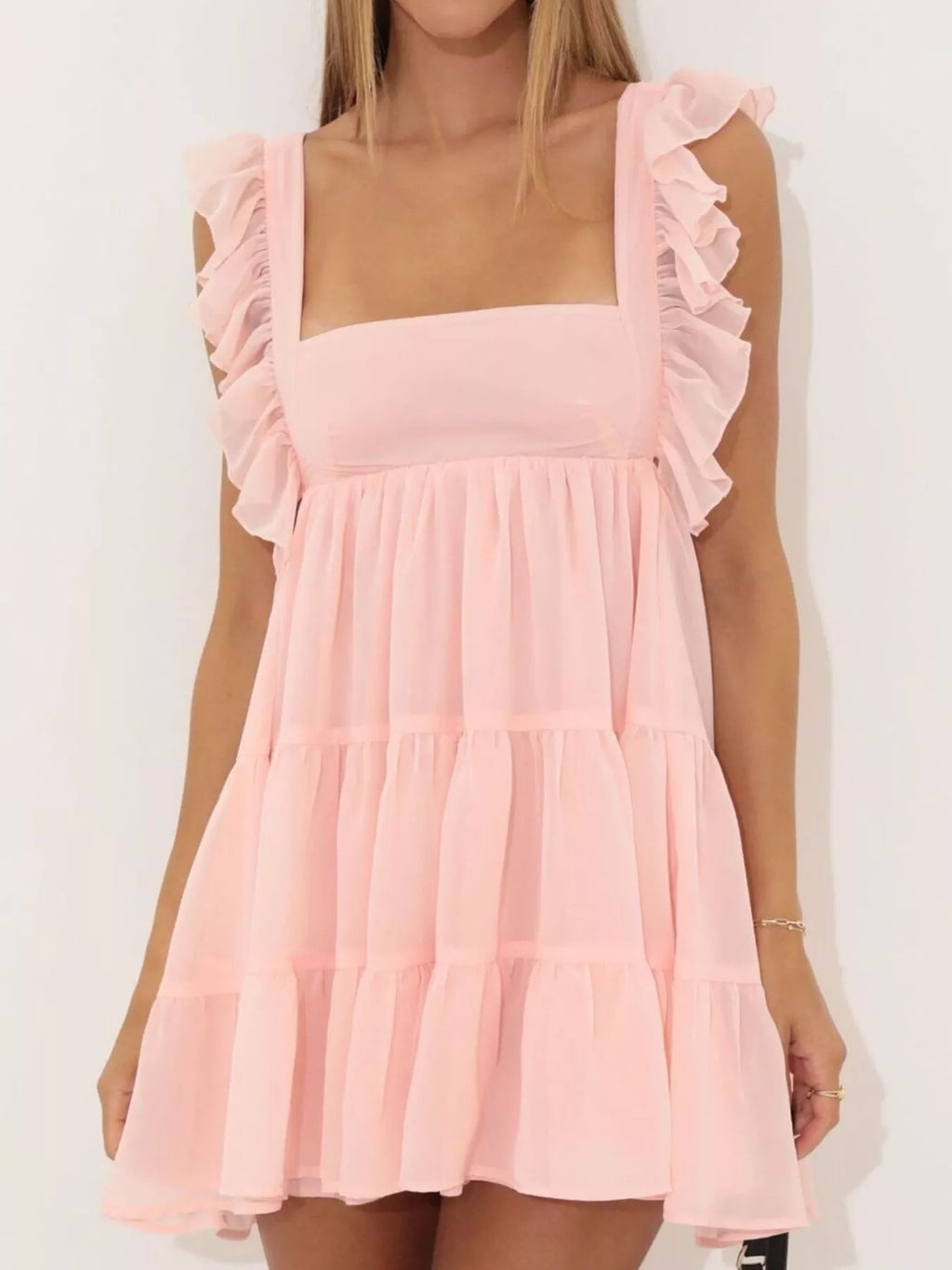 Ruffled Square Neck Tiered Dress - product image 5