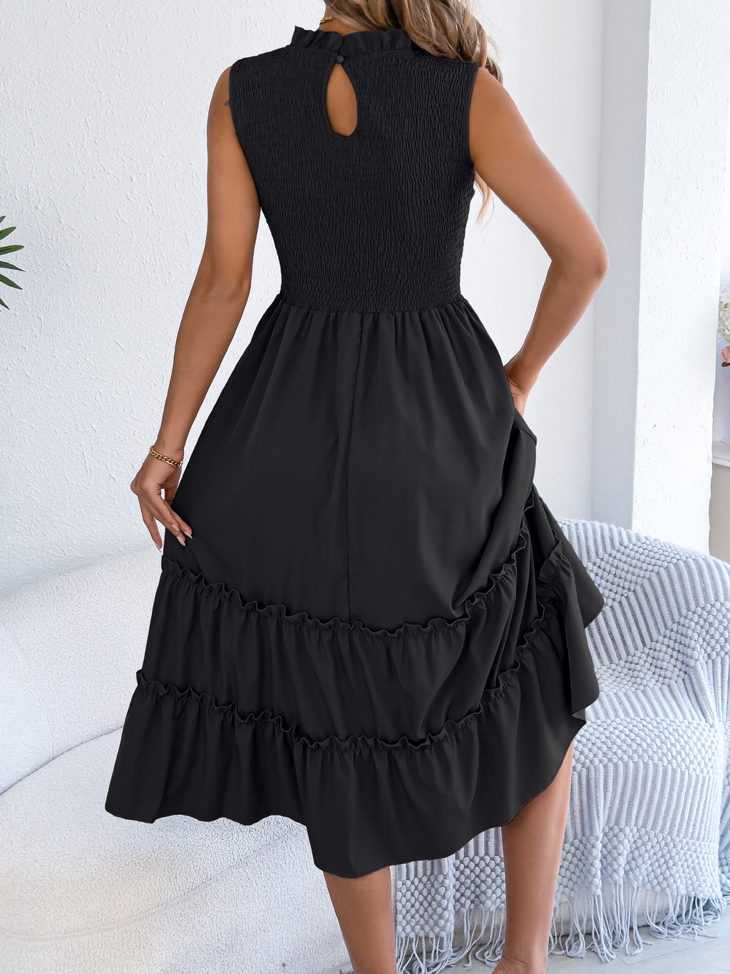 Smocked Sleeveless Tiered Dress - product image 19