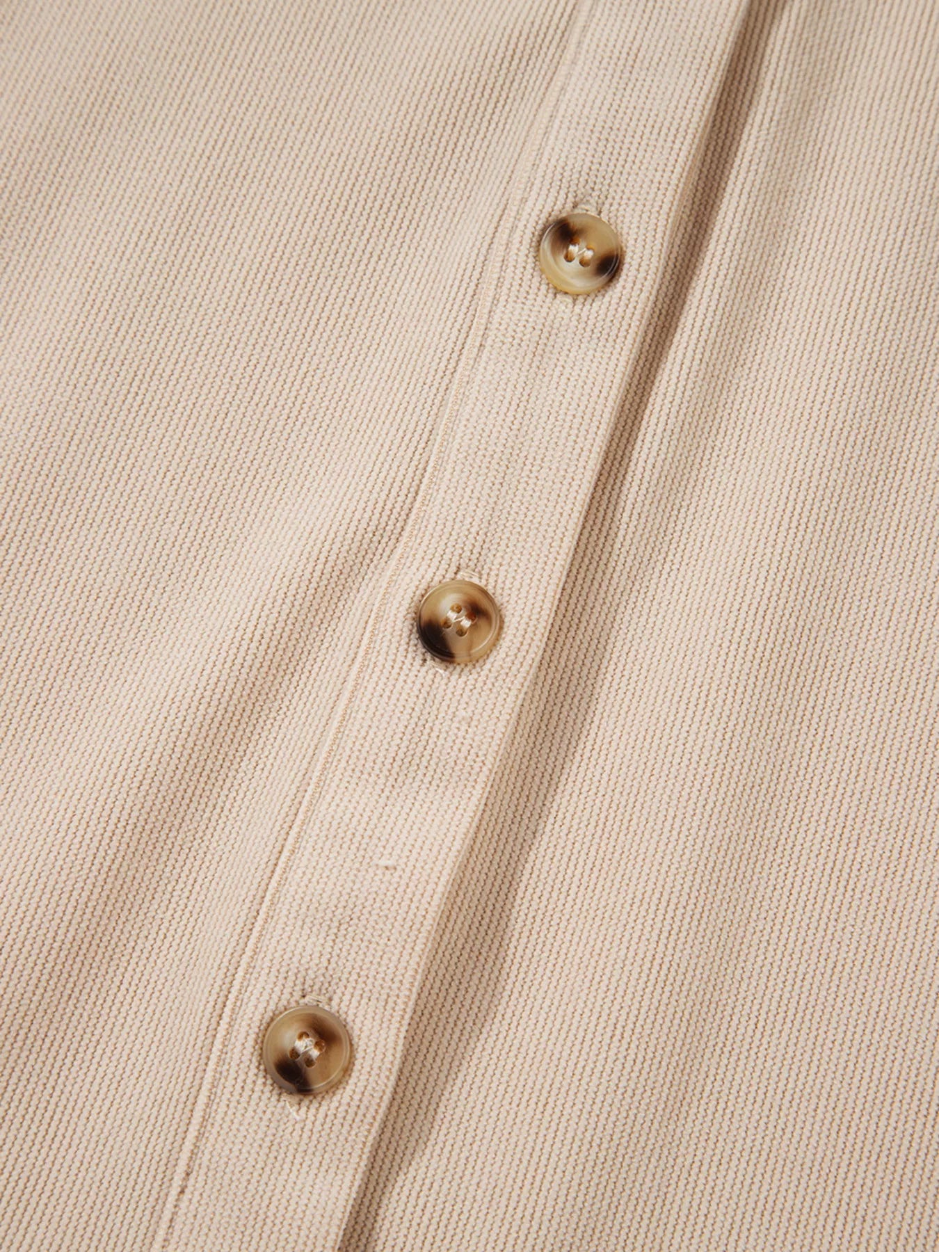 Corduroy Half Button Collared Long Sleeve Mini Dress - product image 7