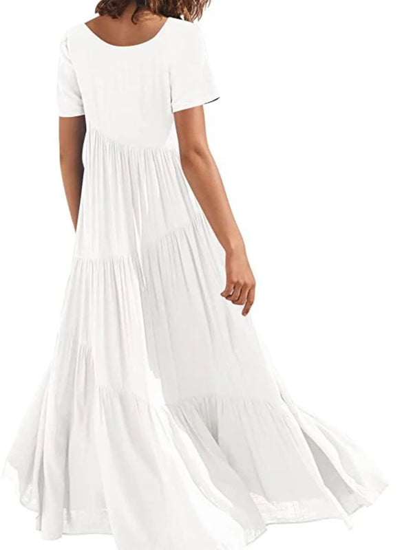 Round Neck Tiered Ruffle Maxi Dress - product image 18