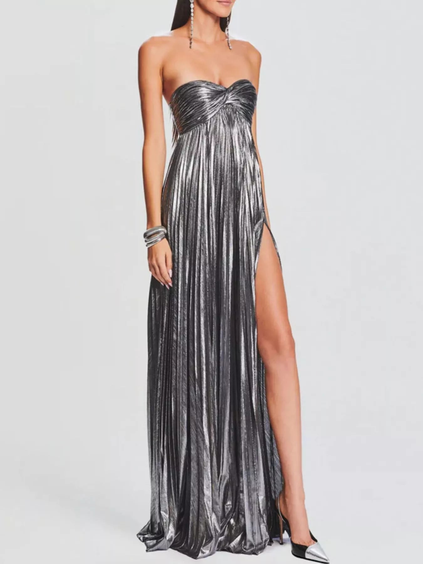 Split Sweetheart Neck Tube Maxi Dress - product image 24