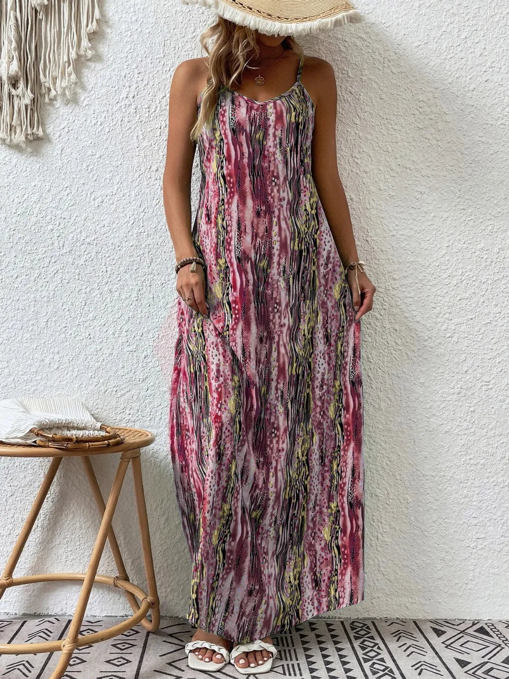 Printed Scoop Neck Maxi Cami Dress - product image 6