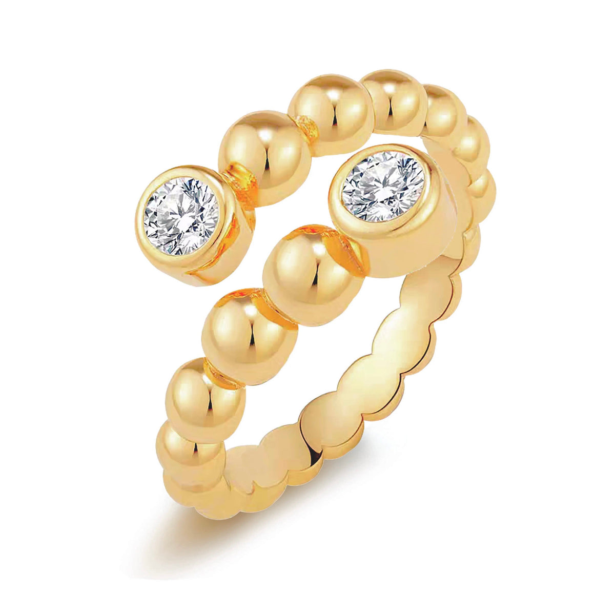 Skylar Bezel Beaded Ring Main image