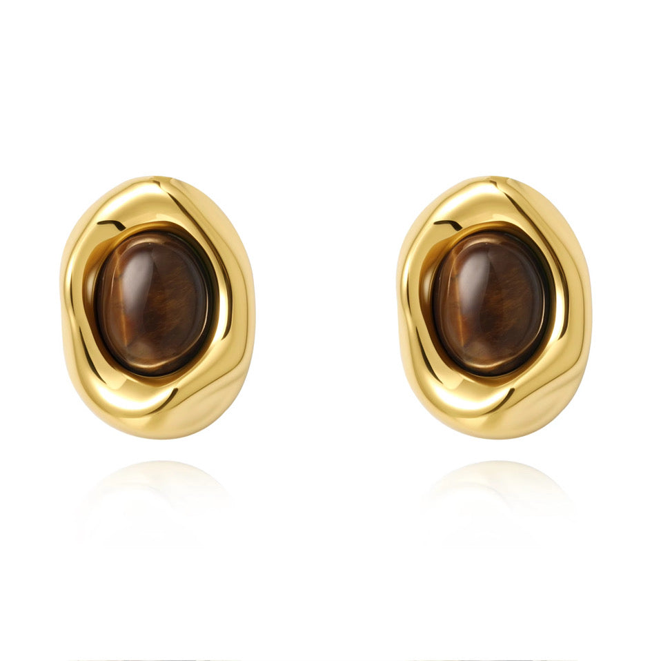 Saylor Tiger Eye Studs Main image