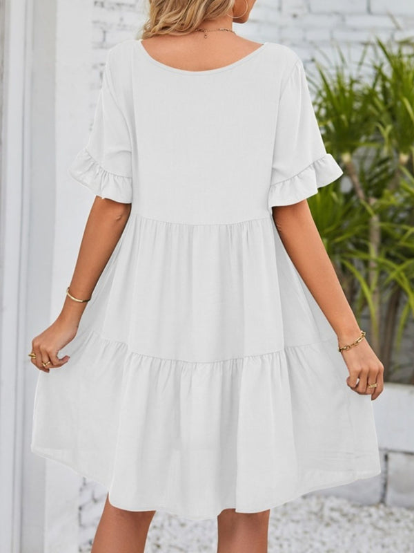 Ruffled Sleeve Tiered Mini Dress - product image 22
