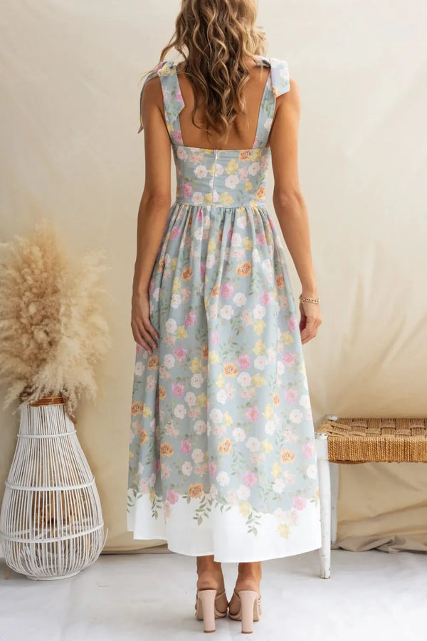 Printed Tie Shoulder Midi Cami Dress - product image 8