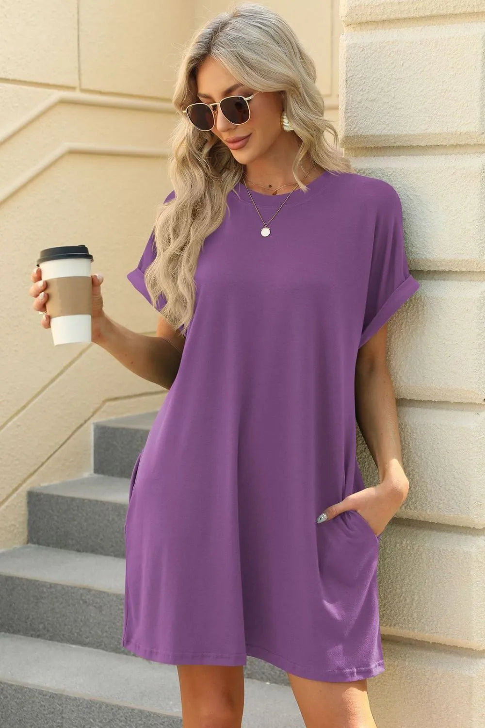 Florira Short Sleeve Mini Dress with Pockets - product image 24