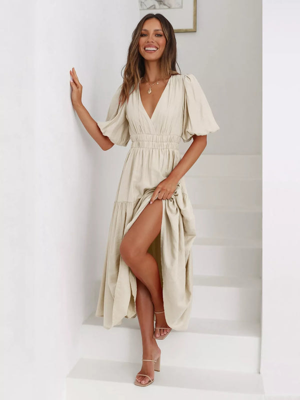 Tiered Puff Sleeve Midi Dress - product image 14