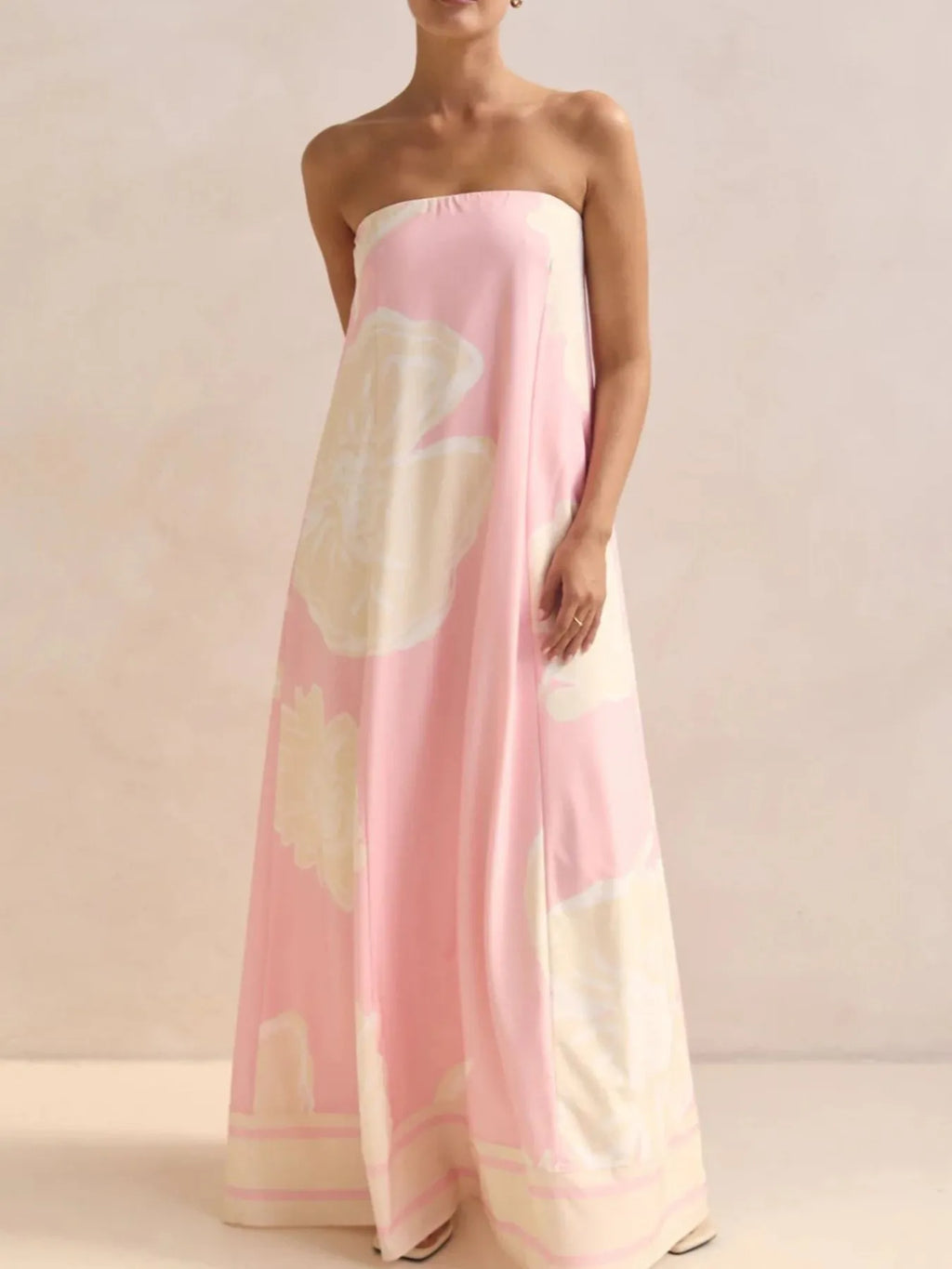 Smocked Printed Tube Maxi Dress - product image 17