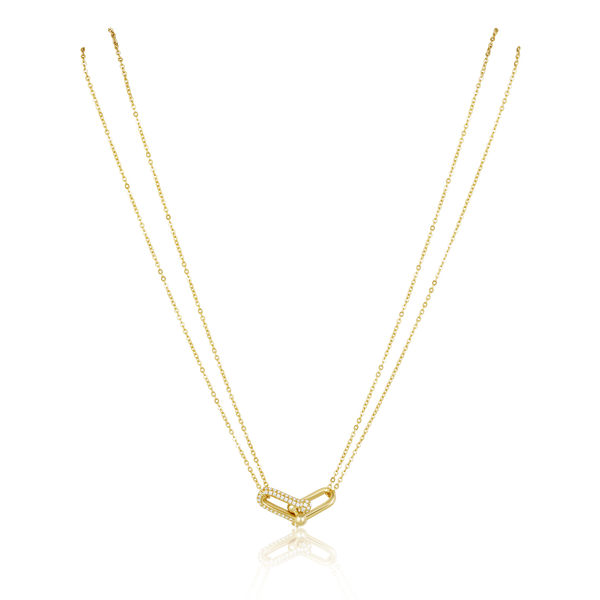 U Link Pave Necklace