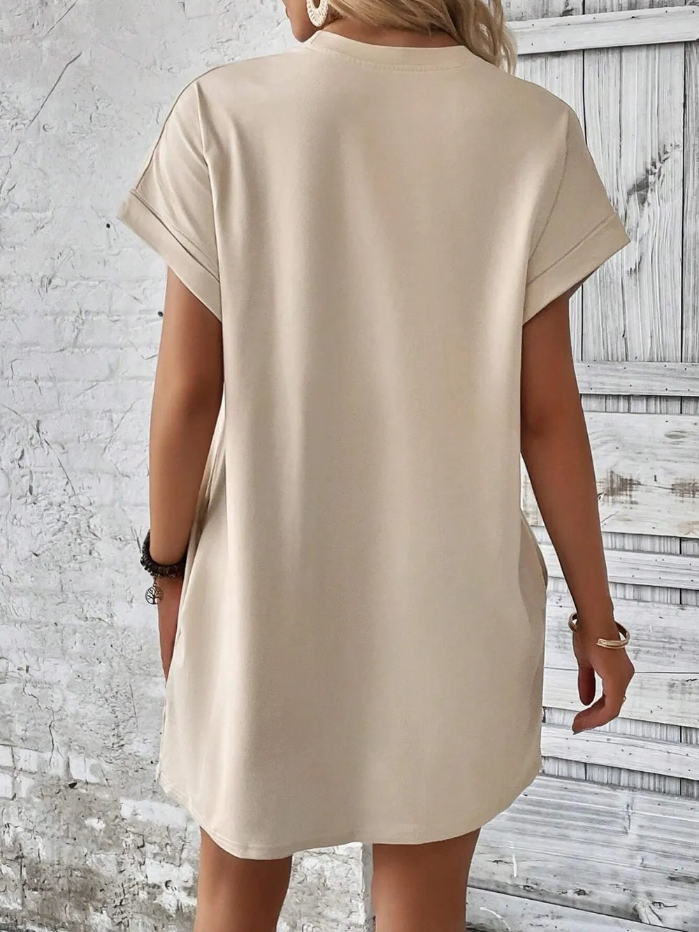 Round Neck Short Sleeve Mini Dress - product image 7