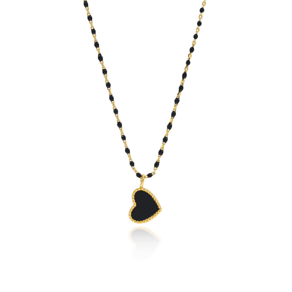 Paisley Heart Necklace Black Main image