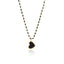 Paisley Heart Necklace Black