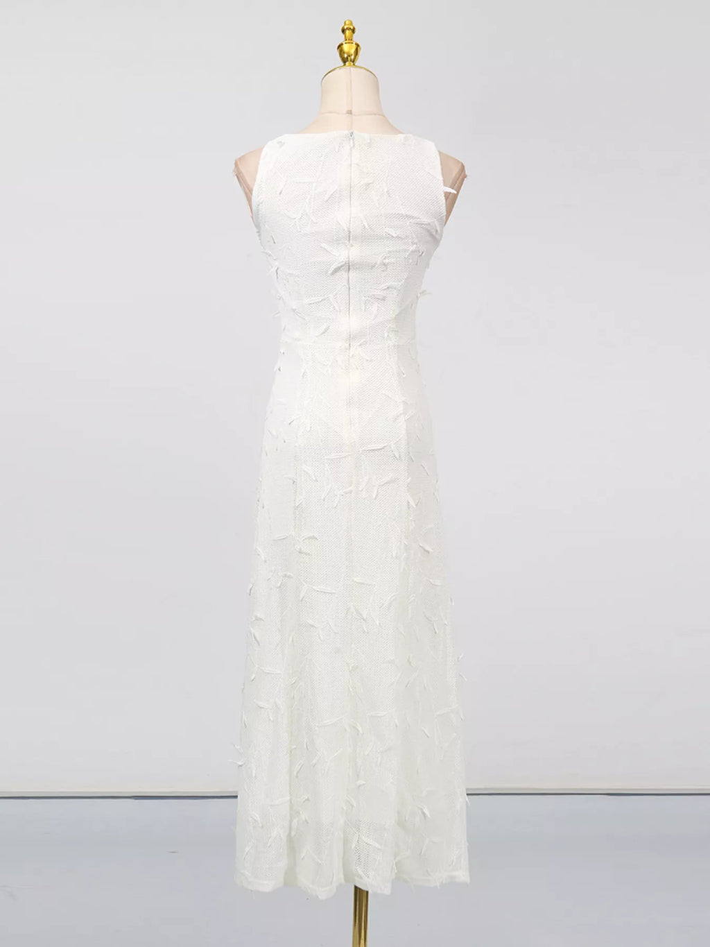 Sleeveless Floral Applique Midi Dress - product image 7