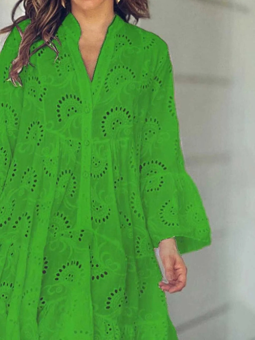 Eyelet Ruffled Hem Tiered Dress - product image 15