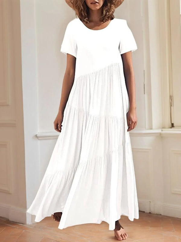 Round Neck Tiered Ruffle Maxi Dress - product image 16