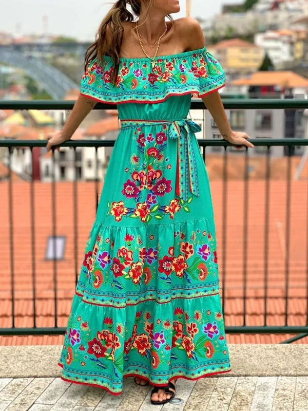 Floral Off Shoulder Ruffle Maxi Dress - product image 11