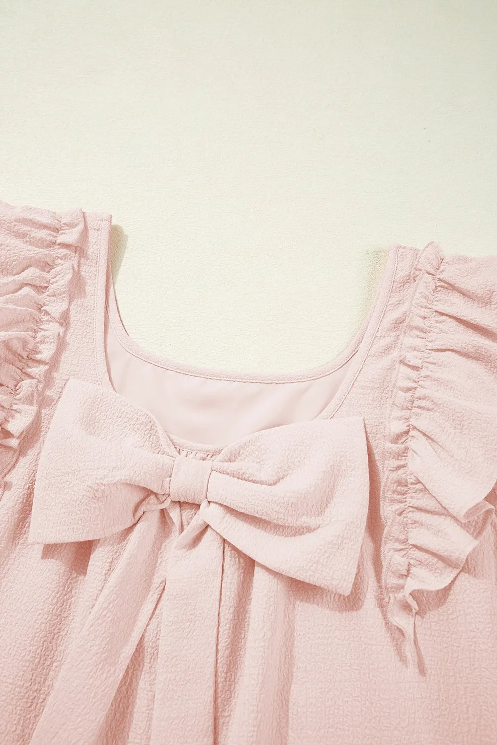 Ruffle Sleeve Bow Back Mini Dress view 7 - Shopiebay