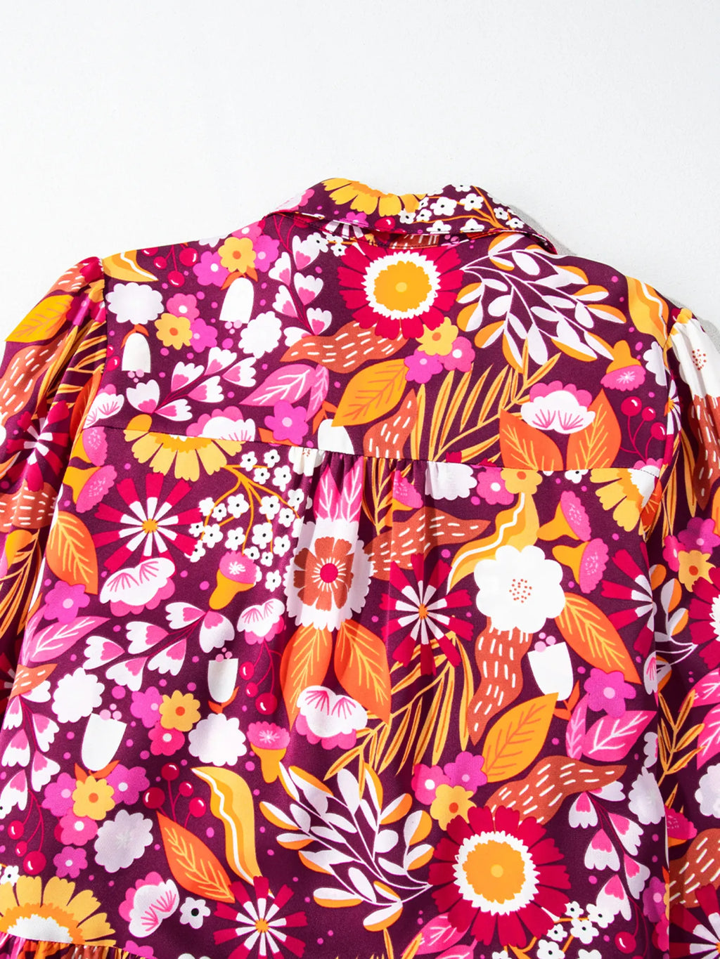Floral Print Long Sleeve Midi Dress with Pockets - product image 8