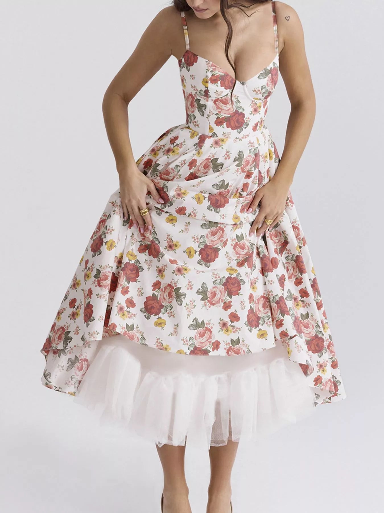 Sweetheart Neck A-Line Midi Dress - product image 16