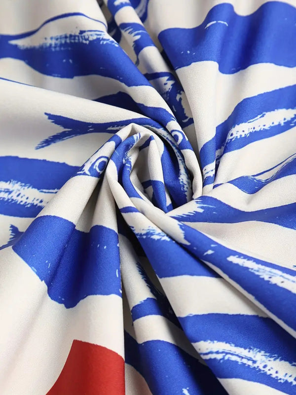 Sardine Print Spaghetti Strap Midi Dress - product image 6