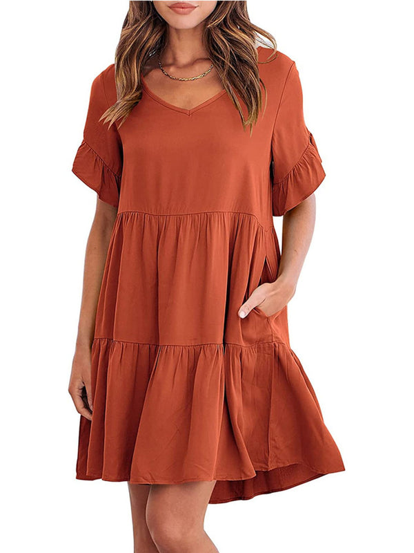 Ruffled Sleeve Tiered Mini Dress - product image 10