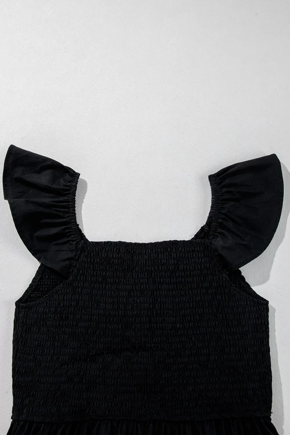 V Neck Ruffled Cap Sleeve Smocked Maxi Dress - product image 5
