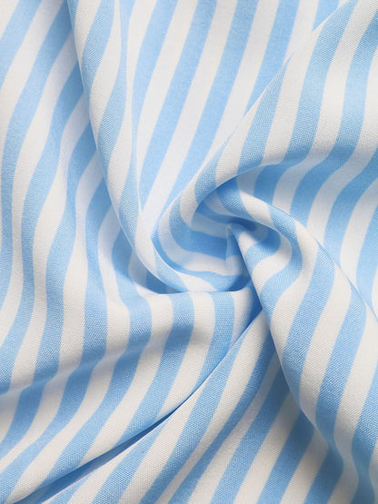 Striped Halter Neck Maxi Dress view 10 - Shopiebay
