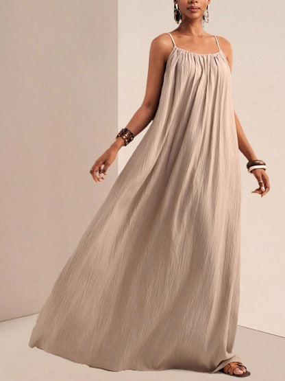 Spaghetti Strap Flowy Maxi Dress view 6 - Shopiebay