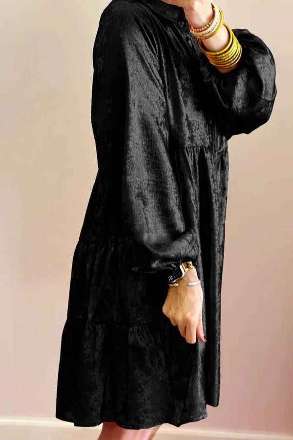 Metallic Sheen Long Sleeve Mini Dress - product image 12