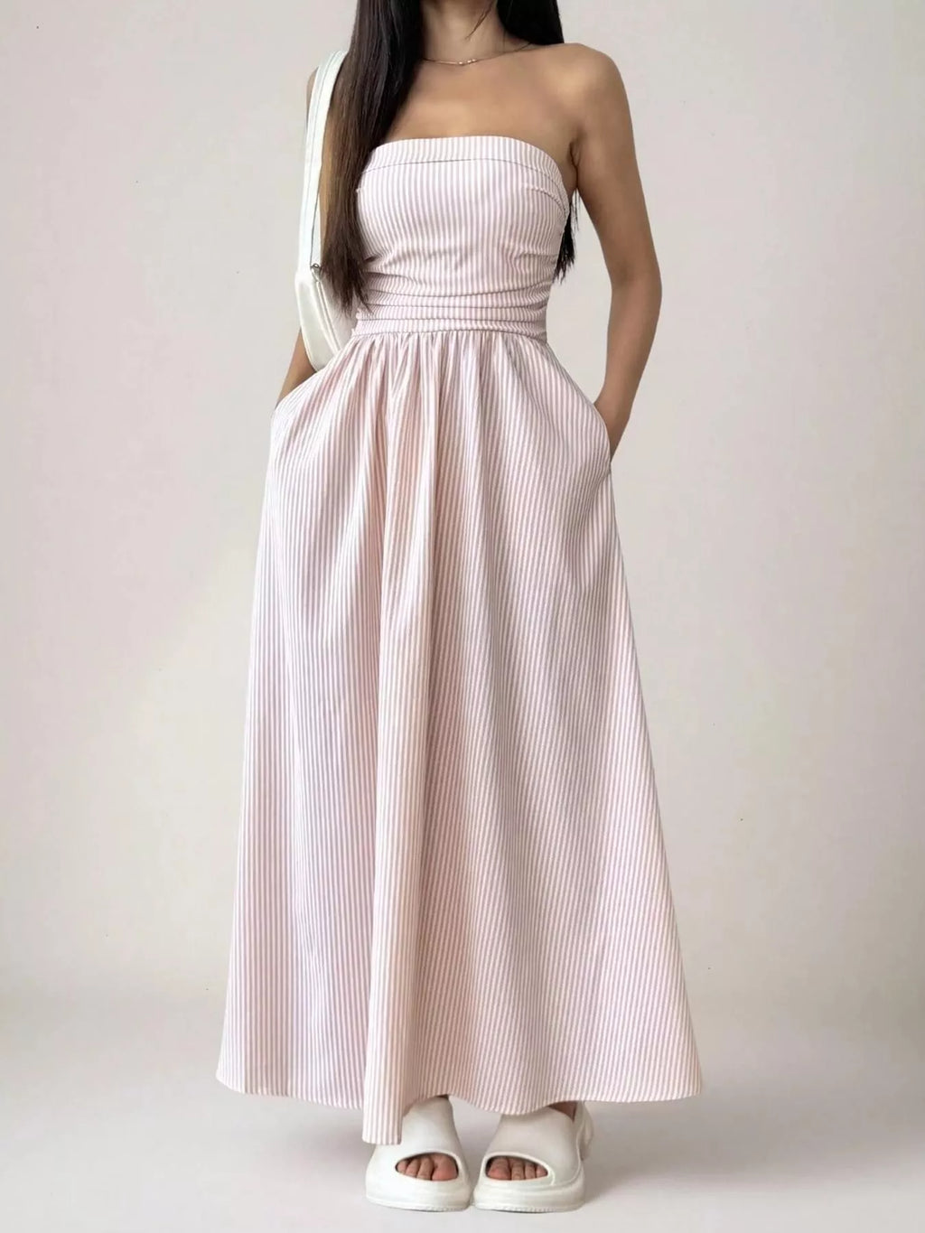 Striped Strapless Casual Maxi Dress - product image 11