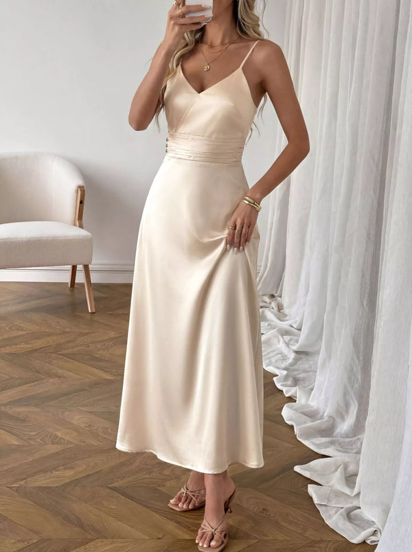 Satin V-Neck Maxi Dress - product image 4