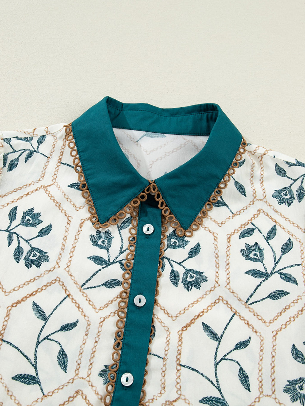 Floral Print Polo Collar Casual Mini Dress - product image 8