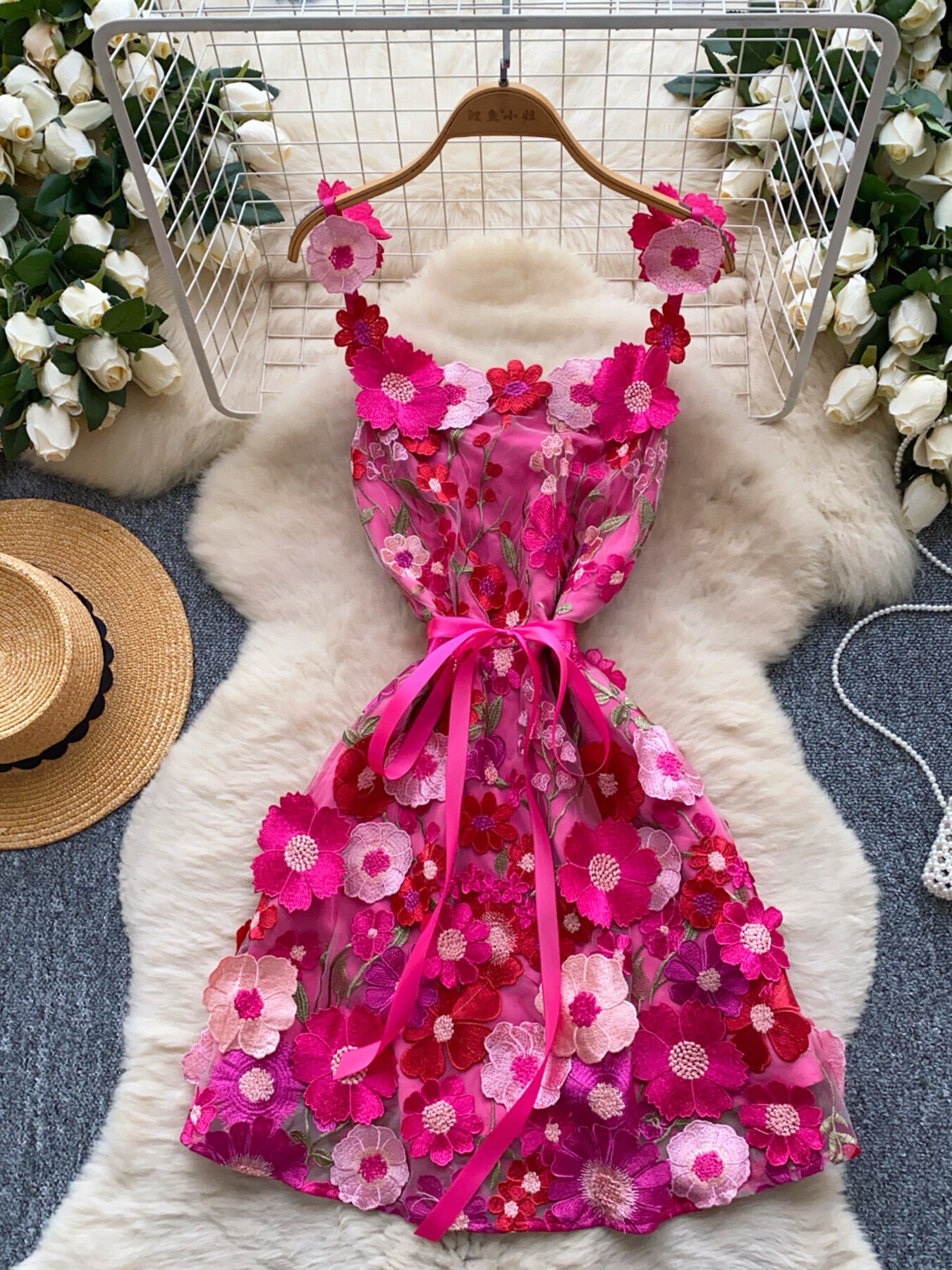 Floral Tie Waist Mini Dress view 6 - Shopiebay